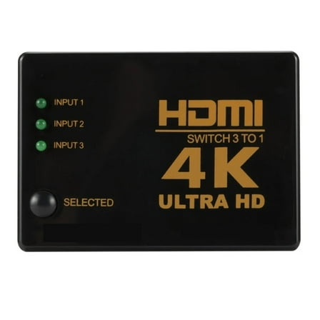 3x1 4K HDMI Switch HD Video Switcher Adapter HDMI Splitter Hub for DVD HDTV PC Laptop TV
