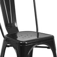 thumbnail image 6 of Flash Furniture Commercial Grade 23.75" Square Black Metal Indoor-Outdoor Table Set with 2 Stack Chairs, 6 of 9