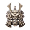 thumbnail image 1 of 2x3D Samurai Máscara SUV Coche Pegatina Tronco Vasos Insignia Calcomanía Bronce Calavera Sunnimix japonés pegatinas, 1 of 8