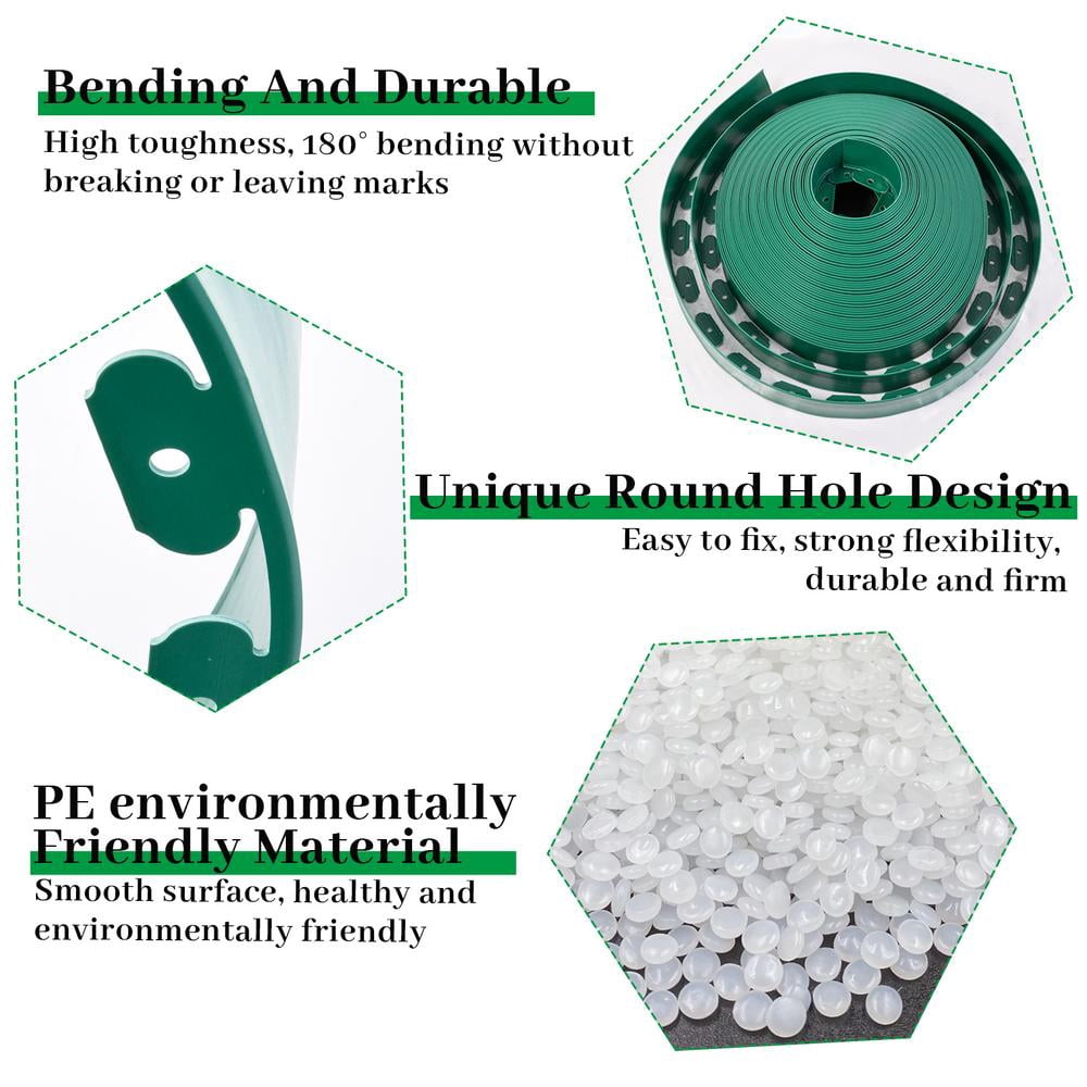 （4 Inch Tall Lawn Edging No Dig）150/200ft Landscape Edging,Garden Edging Border,Lawn Edging and Landscape Border No Dig Flower Bed Border Plastic Garden Edging Border Rubber Landscape Edging