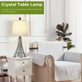 thumbnail image 4 of NATYSWAN 24" Modern Table Lamp Set of 2, 3-Color Temperature Crystal Eiffel Tower Bedside Table Lamp, Decorative for Bedroom Living Room, 2 Bulbs Included, 4 of 8