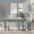 thumbnail image 5 of Furniture of America Fieldz 59-Inch Antique White Wood Finish Console Table, 5 of 7