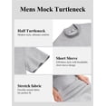 thumbnail image 5 of COOFANDY Mock Turtleneck for Men Short Sleeve Casual Stylish High Neck Fall Tops Stretch Sweater, 5 of 6