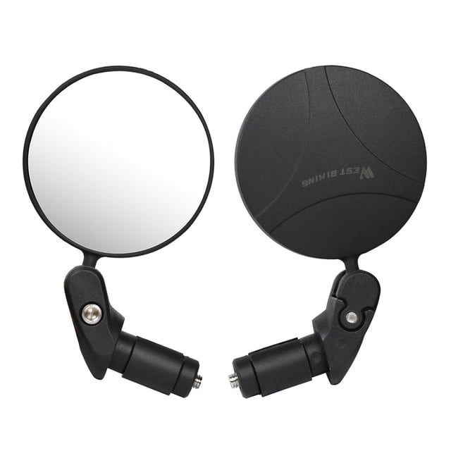 WEST BIKING Bike Mirrors 360 Rotation Adjustable Bar End Bike Handlebar Rearview Mirror, 1 Pair