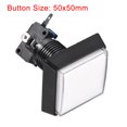thumbnail image 5 of Botón de presión cuadrado Uxcell de 50x50 12V con LED y microinterruptor blanco, 5 of 5