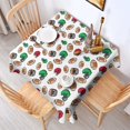 thumbnail image 2 of Football Helmets and Balls Pattern Square Tablecloth,Waterproof Square Table Cover,Wipeable Spillproof Washable Table Cover for Home Kitchen Party Decor 52"x52"(132x132cm), 2 of 6