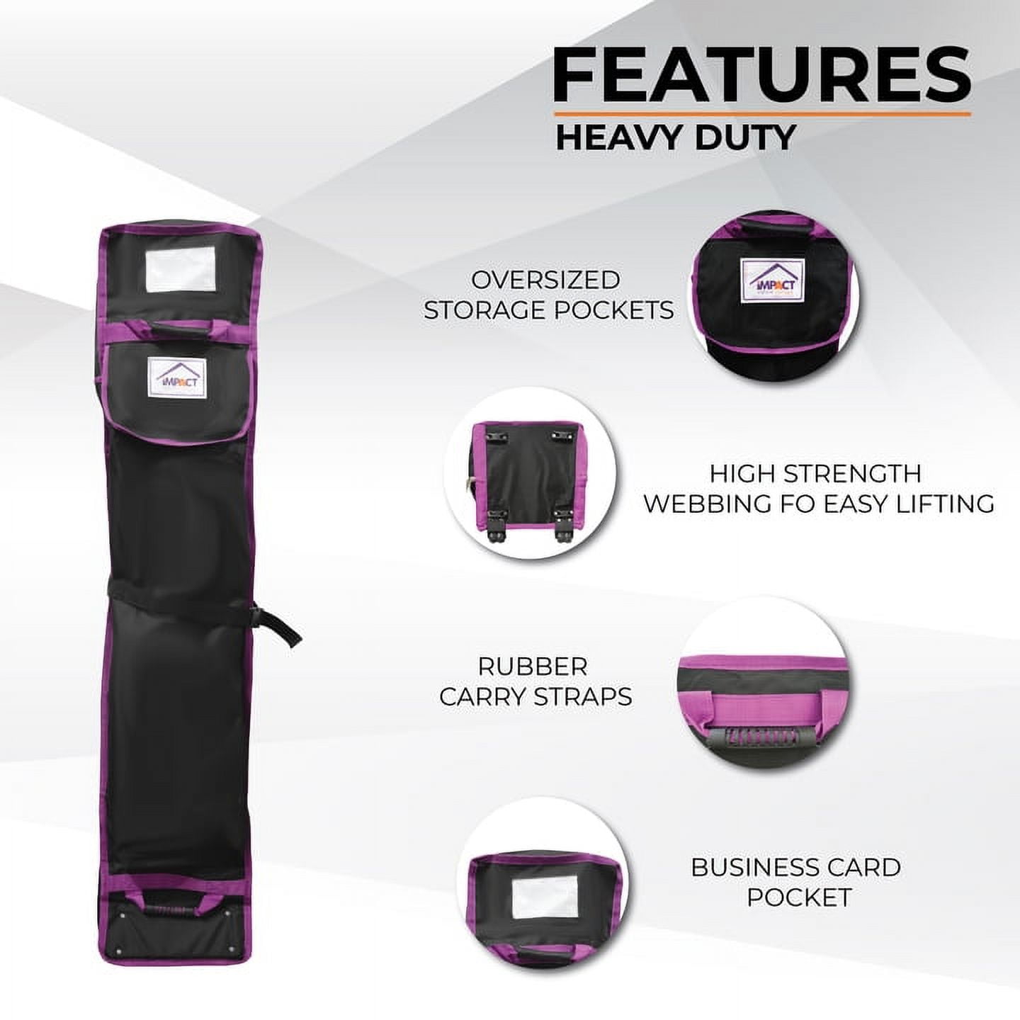 Impact Canopy 10x10 Heavy Duty XL Roller Bag for Pop Up Tent, Wheeled Storage Bag with Handles