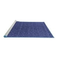 thumbnail image 2 of Ahgly Company Machine Washable Indoor Rectangle Oriental Blue Industrial Area Rugs, 2' x 4', 2 of 4
