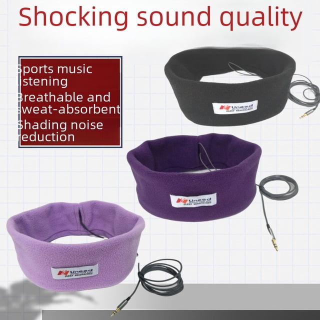 Diadema deportiva creativa que puede promover el sueño Máscara para ojos ciegos Cinta de felpa Auriculares Auriculares para dormir Diadema