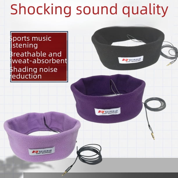 Diadema deportiva creativa que puede promover el sueño Máscara para ojos ciegos Cinta de felpa Auriculares Auriculares para dormir Diadema