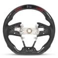thumbnail image 1 of Car Steering Wheel, Carbon Fiber LED Display Perforated Leather Racing Steering Wheel  For Modification, 1 of 8