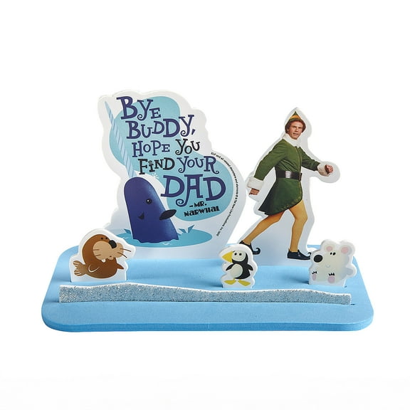 6 1/2" x 3 3/4" 3D Buddy the Elf Mr. Narwhal Foam Floating Craft Kit - Makes 12