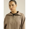 thumbnail image 2 of Scoop Women’s & Women's Plus Ultimate ScubaKnit Half Zip Sweatshirt, Sizes XS-4X, 2 of 5