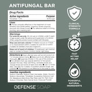 Defense Antifungal Bar Soap 2-Pack | Jock Itch, Ringworm, Athletes Foot, Skin Fungus | Medicated Anti Fungal Treatment (Two Bars, No Case)