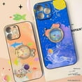 thumbnail image 4 of Compatible with iPhone 14 Pro Case 360° Rotatable Quicksand Ring Holder Stand Astronaut Pattern Diamond Bling Glitter Fashion Luxury Protection Shockproof Cover for Women Girls, 4 of 10