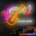 thumbnail image 3 of Handmadetneonsign Guitar Neon Sign, Guitar Name Led Sign, Guitar Music Note Room Wall Art 94770, 3 of 5