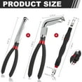 thumbnail image 3 of Electrical Disconnect Pliers, 8" Automotive Connector Separator Tool, Professional Repair Kit for Push Tab Style Plugs, 3 of 10