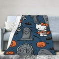 thumbnail image 3 of Halloween Cute Hello Kitty Blanket Kawaii Air Conditioning Blanket Nap Blanket Bed Living Room Blanket 30x40 H-9, 3 of 5