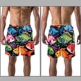 thumbnail image 3 of luoweisi Men's Beach Shorts Quick Dry Swim Trunks with Mesh Lining Fish XL, 3 of 5