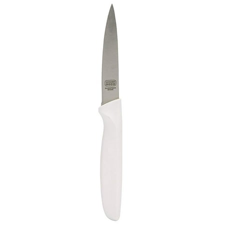 White Kitchen Knife - 4” Steak and Vegetable Knife - Razor Sharp Pointed Tip, Straight Edge - Color Coded Kitchen Tools by The Kosher