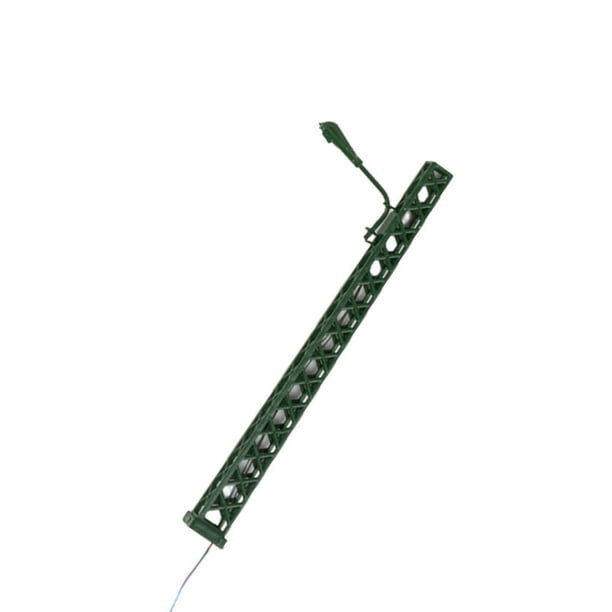 Billuyoard Modelo de lámpara de vía férrea diseño clásico Mini paisaje escalera ligera farolas resistencia al aire libre LED farola de Metal Artesanía Verde (luz cálida) Billuyoard HA064495-06