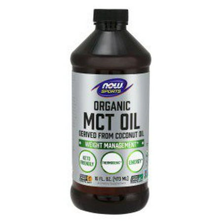 Organic MCT Oil Derived From Coconut Oil, Pure & Unflavored Now Foods 16 fl oz