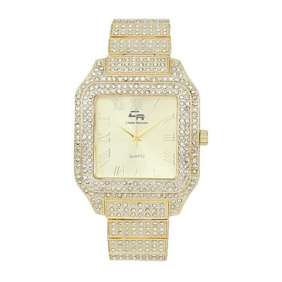 Women's Luxury Crystal Diamonds Iced Out Watch, a True Testament to blinged-Out Beauty and Timeless Glamour (L0513LA Classic-GLD)