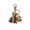 03# (Halloween Spirit Boo Crew Ghost Keychain), variant on Cute 2D Ghost Reading Book, Stained Glass Halloween Ghost Window Hanging, Whimsical Reading Ghost in Teacup/Tent, Hanging Indoor Spooky Decor (A)