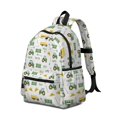 thumbnail image 2 of Tractor and Fences White Pattern Backpack for School, Cute School Bag with Adjustable Shoulder Straps and Padded Back, 13.4"x11"x4.7", 2 of 5