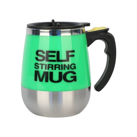 

400Ml Self Stirring Mug With Lid Automatic Stirring Coffee Cup Electric Stainless Steel Self Mixing Coffee Cup For Coffee Milk Cocoa Hot Chocolate Tea