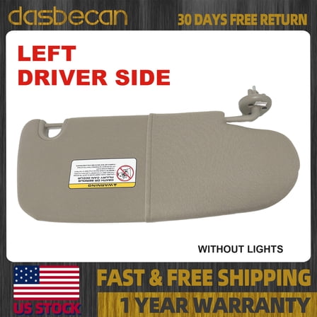 Dasbecan Left Driver Side Sun Visor For Dodge Ram 1500 2500 3500 2002-2009 1CT11TL2AA