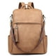thumbnail image 1 of Mochila para portátil FADEON Leather para mujer 15.6 pulgadas, marrón camel, 1 of 9