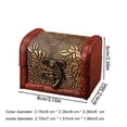 thumbnail image 2 of Vintage Wooden Jewelry Storage Box with Lid and Metal Clasp, Rustic Organizer for Earrings Rings Small Accessories, Antique Style Keepsake Box for Easter Basket, Home Jewelry Organizer, 3*2*2in, B, 2 of 7