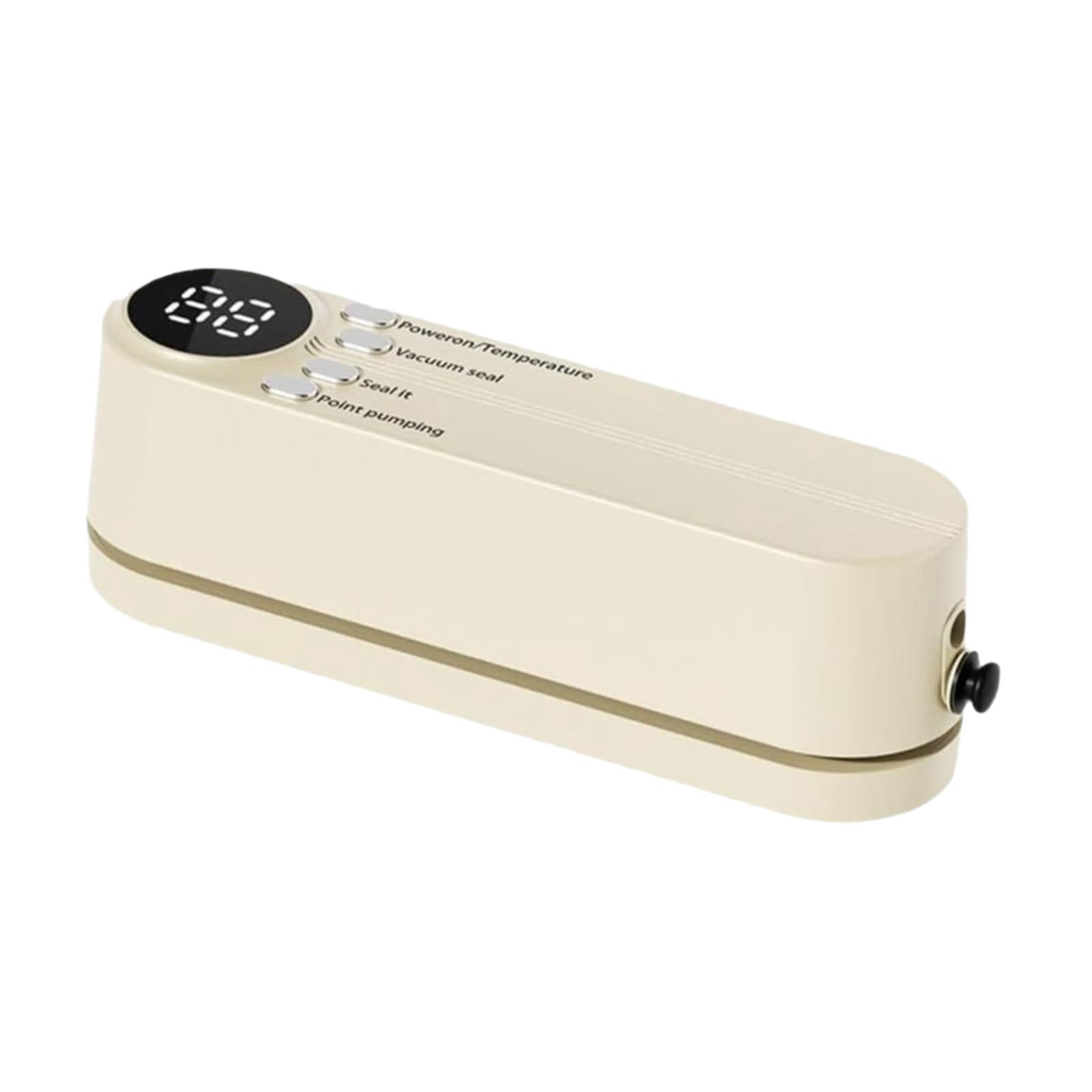 Fiocias Mini Cordless Vacuum Sealer Multi Purpose Household for Food Storage Food Vacuum White