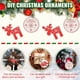 thumbnail image 5 of Adornos colgantes de madera para árbol de Navidad, 12 piezas Adornos de madera para árbol de Navidad, Colgantes de decoración de madera, Adornos colgantes de madera para árbol de Navidad con cajas de almacenamiento y cuerda y cuentas(J oso de fresa Electrónica, 5 of 5