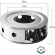 thumbnail image 4 of Stainless Steel Coffee Tea Warmers, Dual 6 Inches Circular Herb Tea Light Candle Dish Warmer Set-QJWL, 4 of 5