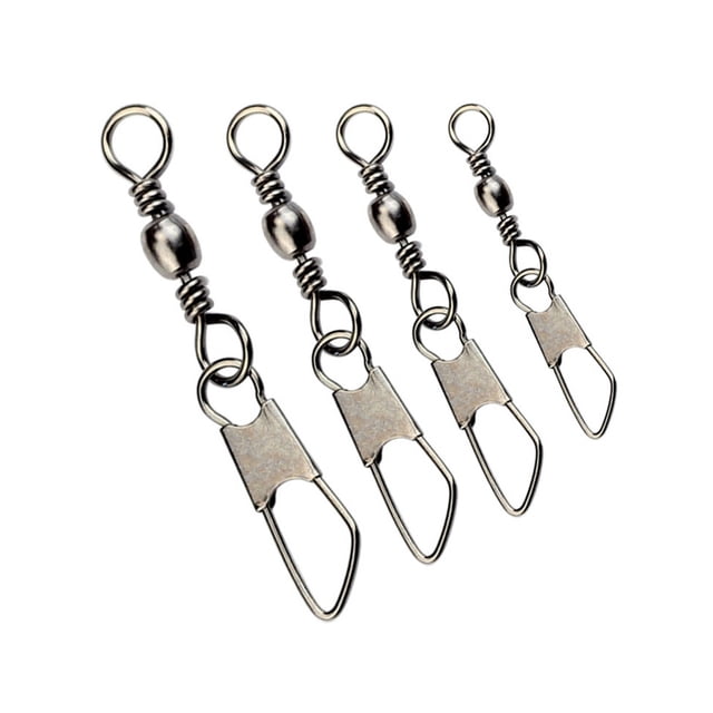 Naiovety * 100 piezas, conector giratorio de pesca, rodamiento, anzuelo rodante, herramientas a presión, accesorio de aparejo, componente de conexión, Pescar en forma de 40 mm Naiovety OD027822-01