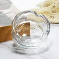 thumbnail image 2 of MasteelfCA Glass Ashtray Decorative Transparent Ash Tray Tabletop Ashtray for Cigarettes Home Ashtray, 2 of 9
