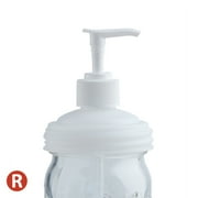 reCAP Mason Jars Lid Plastic Pump Soap Dispenser, Regular Mouth, Natural/White