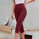 thumbnail image 4 of Leggings Capri para Mujeres Yoga Capri Medias de Cintura Alta Color Sólido, Coincidencia Slim Ajuste Gimnasio Y Pantalones de Yoga, 4 of 9