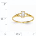 thumbnail image 2 of 14K Yellow Gold White Topaz Birthstone Ring Size 7, 2 of 5