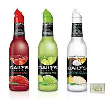 Daily's Margarita, Pina Colada and Strawberry, 33.8 oz of Each Flavor