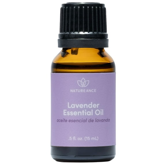 Natureance Lavender Essential Oil (0.5 oz) - 100% Pure and Natural, Therapeutic Grade Essential Oil