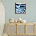 thumbnail image 3 of Stupell Industries Blue Coastal Waves Landscape Painting Brown Floater Framed Canvas Art Print Wall Art, 25 x 25, 3 of 10