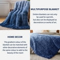 thumbnail image 4 of Teler Faux Fur Weighted Blanket for Adults, Sherpa Queen Size Heavy Blanket for Sleeping, 60" x 80", 15 lbs,Navy, 4 of 7