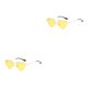 thumbnail image 3 of Gafas de sol Sonducket en forma de corazón PVC amarillo 2Conjunto, 3 of 6