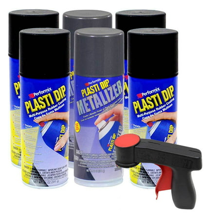 Plasti Dip Metalizer Rim Kit: 4 cans Black, 2 Graphite Pearl Metalizer, 1 (Best Paint To Paint Rims Black)