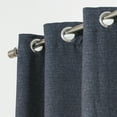 thumbnail image 2 of Quality Home'S Shiny Back Linen Texture Print Room Darkening Nickel Grommet Curtains - 52"W X 72"L - Charcoal (Set Of 2 Panels), 2 of 3