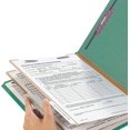 thumbnail image 4 of smead 100% recycled end tab pressboard classification file folder with safeshield fasteners, 2 dividers, 2" expansion, legal size, green, 10 per box (29785), 4 of 6