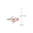 thumbnail image 3 of 3/8 Carat (Ctw) Morganite Open Wrap Ring in 10K Rose Gold with Diamonds for Women, 3 of 6